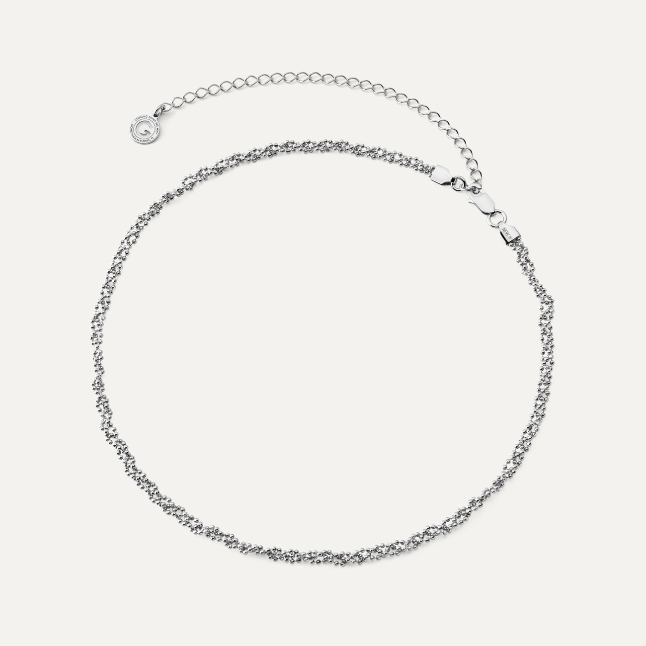 Coreana Kette, 925er Silber platiniert