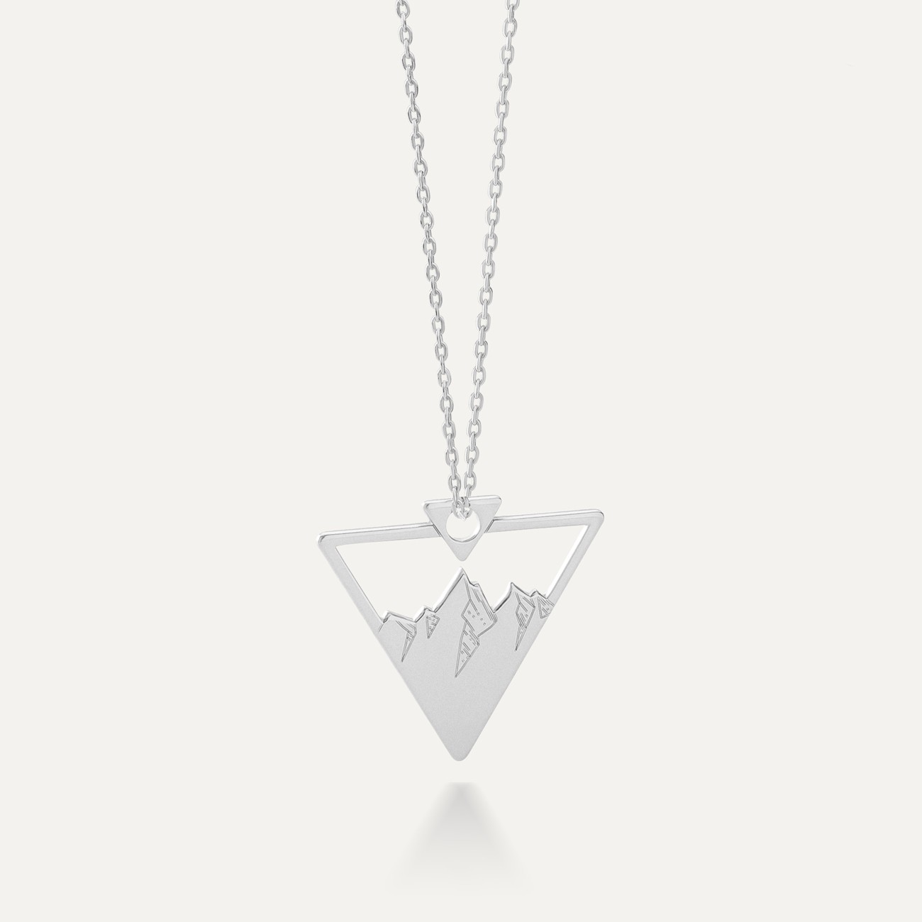 Kette - Berge, 925er Silber platiniert