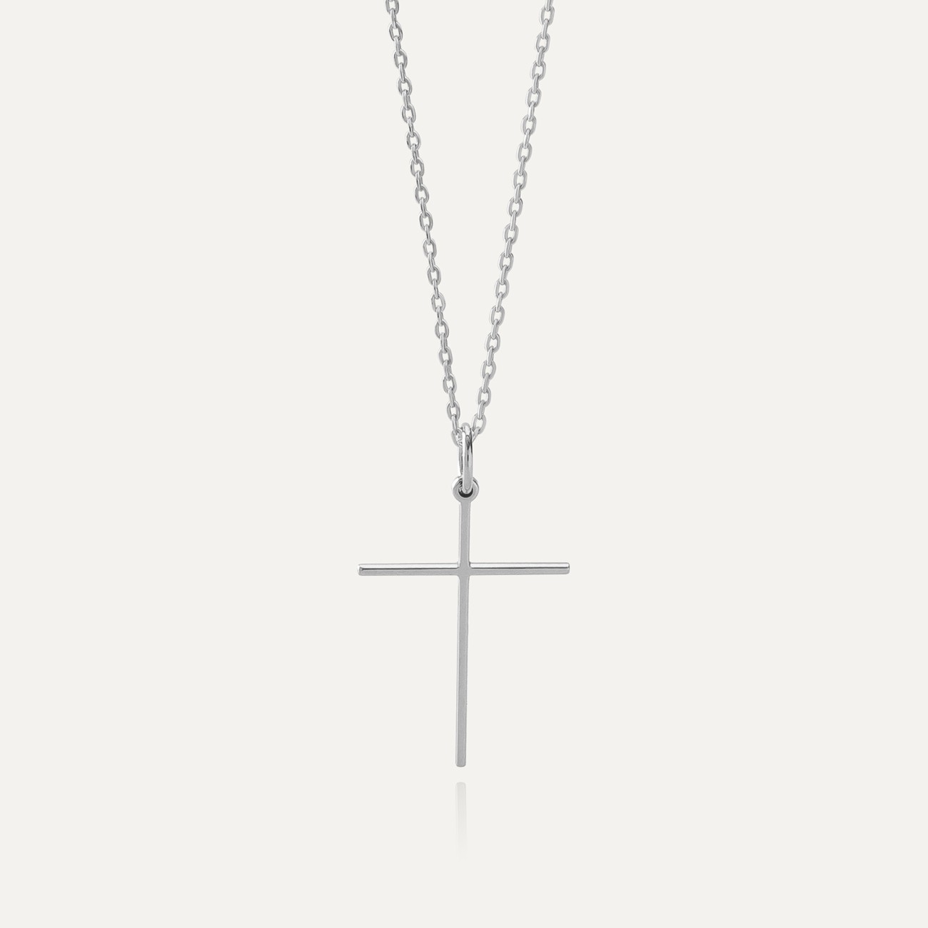 Kreuzanhänger, 925er Silber platiniert