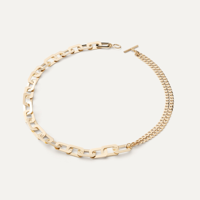 Thick link necklace - XENIA x GIORRE, silver 925 gold plated