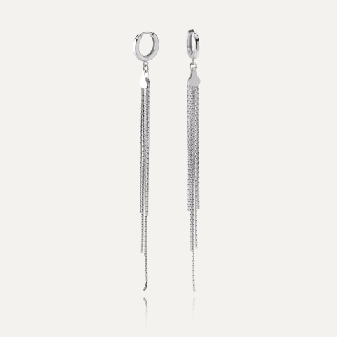 Ohrringe, silber 925 platiniert