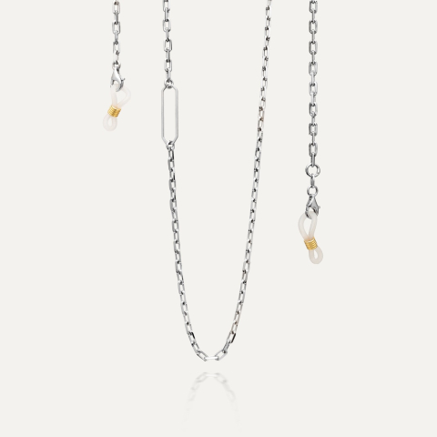 Kettenbrille, sterling silber 925, XENIA x GIORRE platiniert
