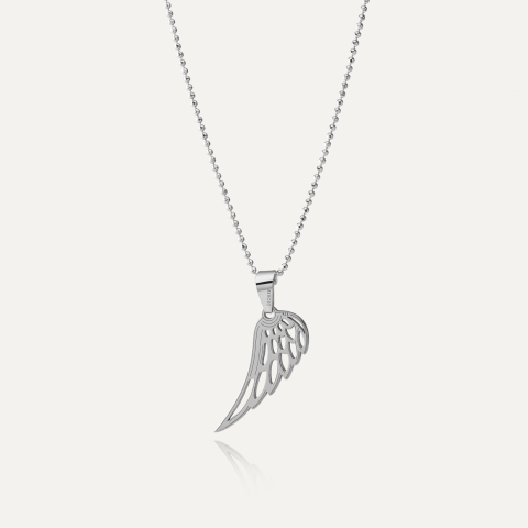 Necklace – Wing, Platinum-Plated 925 Silver