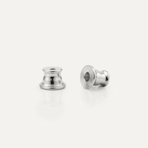 Silikon-Rückstopper, 925er Silber platiniert