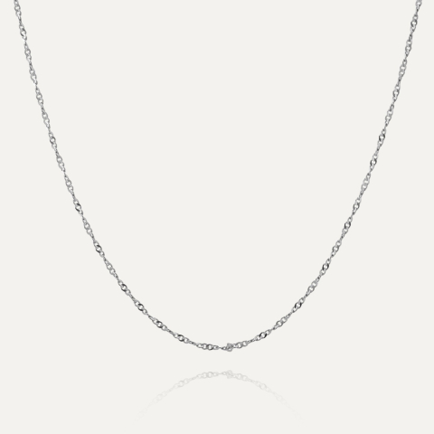 Singapurkette, 925er Silber platiniert