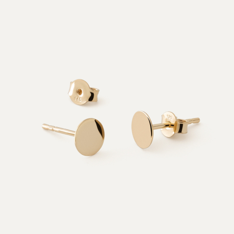 Gold runden ohrringe, 585 (14K)