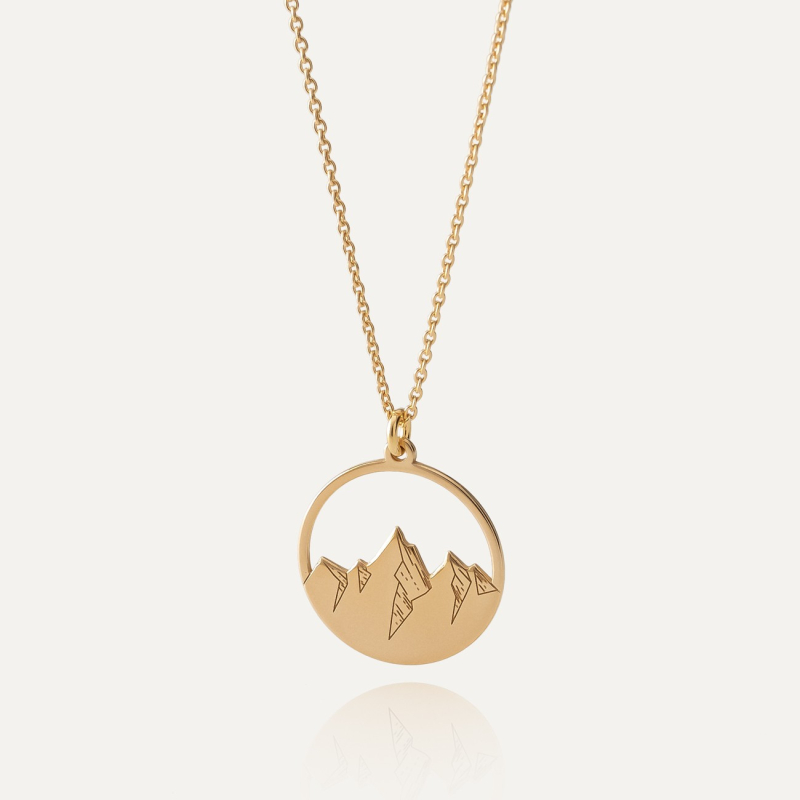 Bergkette, 925er Silber mit Vergoldung
