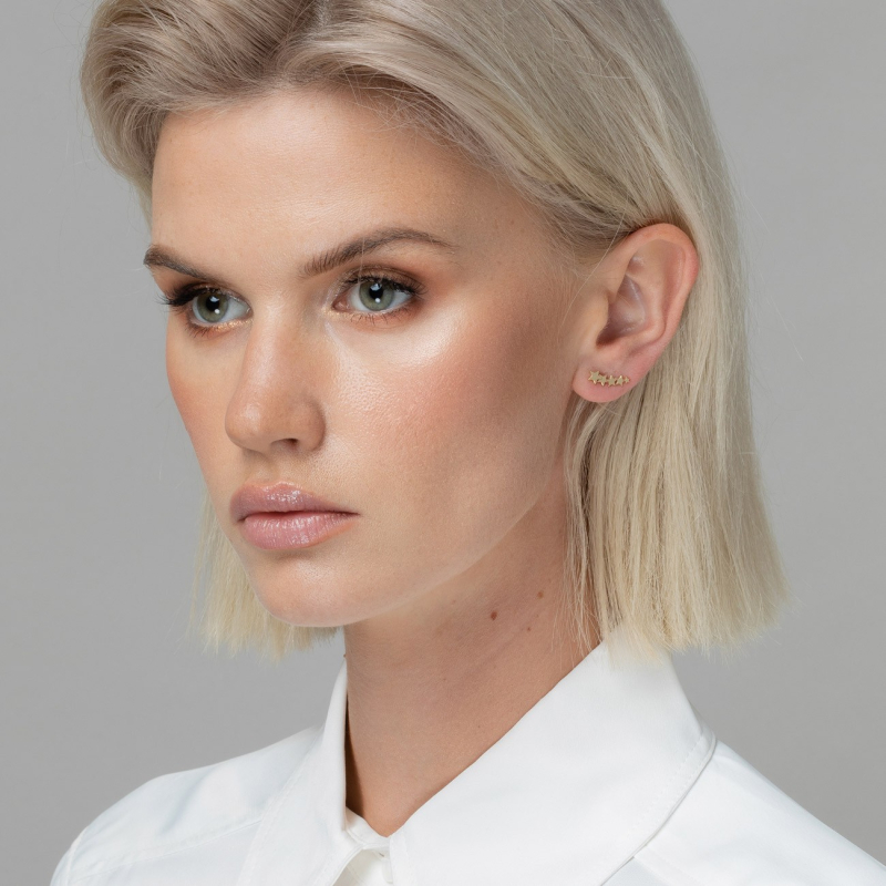 Silberne Sternohrringe platiniert| GIORRE 2660                                    