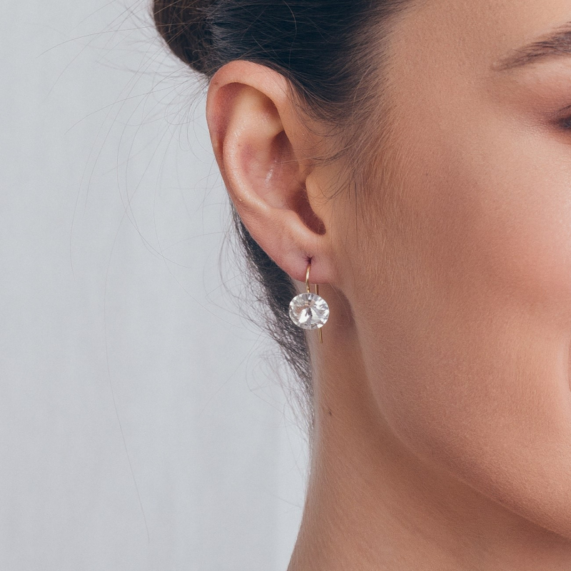 Rivoli 10 mm Ohrringe, 925er Silber platiniert                                    