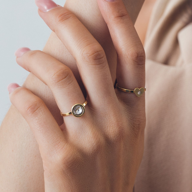Rivoli - Ring, 925er Silber gelbvergoldet                                    