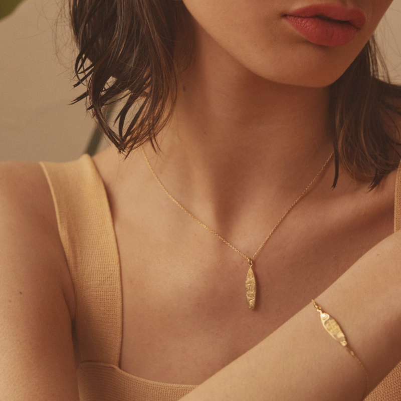 Silbernes surfbrett armband platiniert                                    