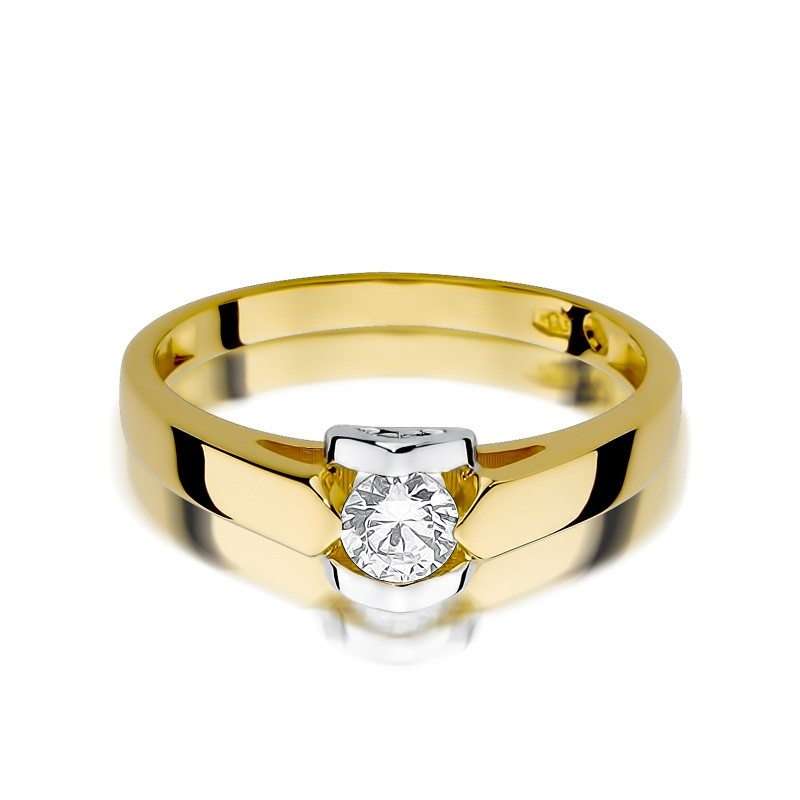 Gold ring heart with diamond 0.30 ct - Love                                    